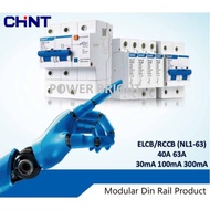 CHINT NL1-63 ELCB 63A 2P/4P [0.3A , 0.1A, 0.03A]