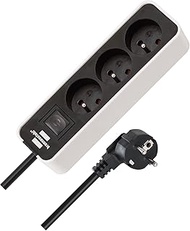 ecolor 3-Way Distribution Box with Switch and 5.00 m Cable