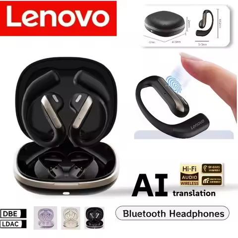 Lenovo AI Translation Smart Headset Stereo Sound Semi-in-ear Air Conduction True Wireless Waterproof