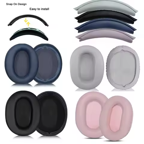 WHCH720 Snap On Headband & Earpads for Sony WH-CH720N Replacement Headband Ear Cushion Cover Pad WH 