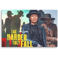 Wall Poster The Harder They Fall Western Movie Poster Canvas Poster Bedroom Decor Office Room Decor 