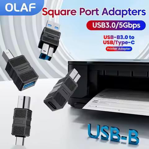 USB 3.0 Printer Adapter USB B 3.0 Male to USB A/Type C Female Printing Adapter For Printer Scanner H
