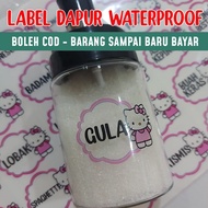 Sticker Hello Kitty Waterproof Label Printer Kitchen Decoration Stiker Botol Makanan Freezer Rempah 