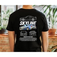 T-Shirt Nissan Skyline GTR, T-Shirt Lelaki Kereta, Hadiah Penggemar Kereta, T-Shirt Hadiah Ayah, T-S