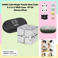 Rubik Cube Magic Puzzle New Style 2 x 2 x 2 With Case - BY-262 Silver Color