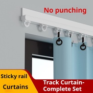 Curtain Curtain Punch-Free Installation Shading Shower Curtain Rental Room Short Curtain Bay Window 