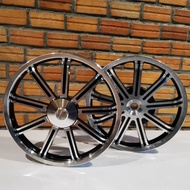 แม็กซ์ลายแมงมุม L9 ใส่ Click110 Click-i Scoopy-i ICON ขอบ 14 สีดำปัด ขาวปัด