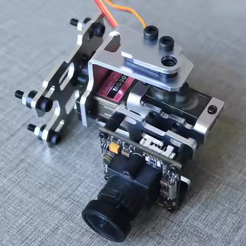 RC 2 Axis Gimbal FPV Gimbal Drone Gimbal with 2 Metal Servos Head Tracker Set System for RC Car Heli