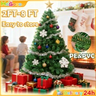 Christmas tree small Christmas tree with decoration set decor for family PVC xmas tree 2/3/4/5/6/7FT