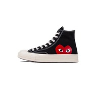 （ของแท้อย่างเป็นทางการ）CONVERSE 1970S CHUCK TAYLOR ALL STAR HI CDG Mens and Womens Canvas Shoes 1502