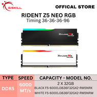 G.SKILL DDR5 RIPJAWS M5 NEO RGB RAM 6000MT/s Dual Channel Kit INTEL AMD | 2x32GB 1.35V 36-36-36-96 [