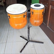 Kendang Ketipung Dangdut Koplo Bahan Kayu Asli Bonus Stand Besi | Bisa COD