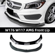 Mercedes W176 W117 A45 CLA45 Front Lip 2013-2015 AMG Brabus Front Lip Gloss Black Carbon