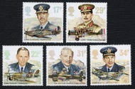 英國郵票 1986 英國皇家空軍成立50周年 5全 新票無貼 GB 1986 50th Anniversary of the Royal Air Force, Full Set, MNH