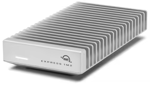 OWC Express 1M2 80G USB4 80Gb/s Portable NVMe M.2 SSD Enclosure, Over 6000MB/s - Bus-Powered - Compa