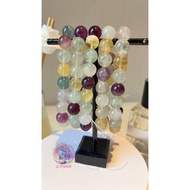 JJ Crystals NATURAL Candy Fluorite Bracelet|gelang tangan 10-10.5mm天然绿彩莹石