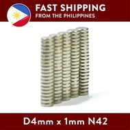 Magnet Manila D4mm X 1mm N42 Strong Neodymium