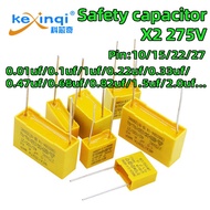(1pcs)X2 safety capacitor Safety capacitor X2 0.001UF~1UF Polypropylene Safety Plastic Film 275V 0.0