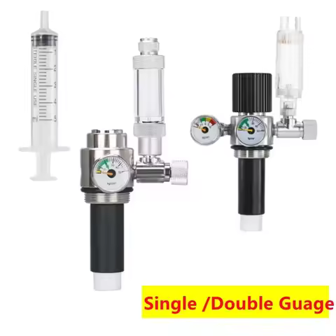 Internal Thread CO2 Steel Cylinder Generator Stainless Steel Valve Aquarium CO2 Carbon Fiber Filter 