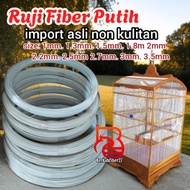 PUTIH 1mm white fiber spokes imported white fiber spokes non leather fiber spokes kadar bird cage sp