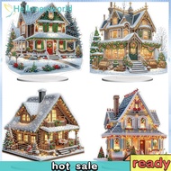 2D Flat Print Xmas House DIY Diamond Painting Desktop Ornaments Kit 2D Flat Xmas House DIY 5D DIY Di