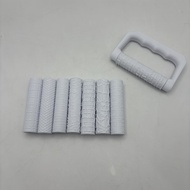 Leriton 9pcs Clay Texture Roller Set With Handle, 8 Patterns 3d Printed Miniature Terrain Texture Ro
