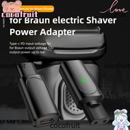 COCOFRUIT Electric Shaver Converter, Display Light 6W Type-c Shaver Adapter, Universal Safe Mini Pow