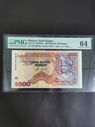 5th Series RM500 PMG 64 UNC Circulations Condition Banknote