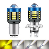 H4 LED Moto H6 P15D BA20D LED Motorcycle Headlight Bulbs AC DC 12V 24V Lens White Yellow Hi Lo Lamp 