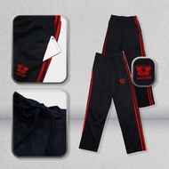 LAVINO Men's Active 2-Line Tracksuit Long Pants with Side and Back Pocket Color | Black