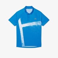 Lacoste Mens Tennis X Novak Djokovic On Court Polo Shirt - Performance ( Blue / Green ) - DH8959
