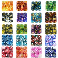 10pcs Acrylic Mini Dice 12mm Mixing Color D6 Dice for Club Party Bar Entertainment Tabletop Game DND