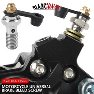 BLACKFUNNY M10x1.25 Motorcycle Universal Brake Bleed Screw with Dust Cap for Scooter Scooter ATV E-B