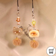 FS Cute Plush Cat Mobile Phone Chain Sweet Heart Students Bagpack Pendant Accessory