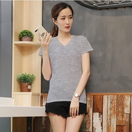 Women's V-neck short-sleeved T-shirt XXL