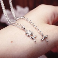 巨蟹座 生日禮物 百合花 純銀項鍊 星座花系列 女生項鍊