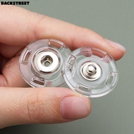 BACKSTREET 10Pcs Fastener, Round Acrylic Snap Button,  DIY Transparent Invisible Snap Fastener