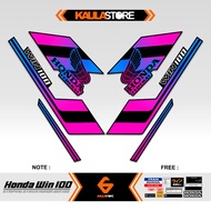 HONDA WIN STRIPING MOTIF/ 23 WIN 100 STICKER/ VIRAL WIN 100 VARIATION STICKER/ KAULADECAL/