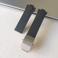 สายนาฬิกาหนังยางกันน้ำสำหรับผู้ชาย สายนาฬิกา Oris Diver Series 733 แบบมีฝาปิดหน้าจอ สายนาฬิกาหนังยาง