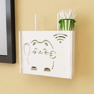 Wireless Wifi Router Storage box PVC panel Shelf Wall Hanging Plug Bracket Cable Storage Organizer Home Decor fire retardant