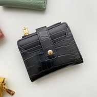 Jims honey genie wallet - Short Card Folding wallet, Croco Leather Women's Small wallet