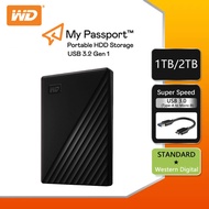 【Ready Stock】wd my passport external harddisk 2tb/1tb ฮาร์ดดิสก์ HDD 1TB ฮาร์ดไดรฟ์คุณภาพสูง harddis