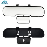 OPENMALL Car Interior 2-in-1 Rotatable Wide-angle Safety Mirror Interior Rear View Mirror Accessorie