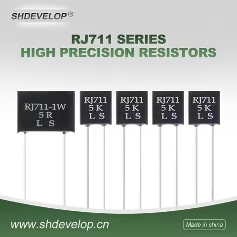 1Pcs High-Precision Low Temperature Coefficient Resistor Rj711 0.25W0.5W1W Metal Foil Standard Sampl