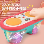 HYG Toys Double drum music drum electric music light slap piano carousel hand drum Early childhood education music toys