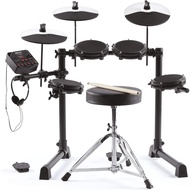 [sg stock] Alesis Drums Debut Kit Kids Drum Set w 4 Quiet Mesh Electric Drum Pads Drum Stool, Drum Sticks, Headphones