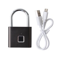 Rectangular Intelligent Automatic Fingerprint Lock Padlock USB Rechargeable Door Lock with Smart Fin
