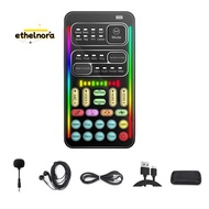 I9 Voice Changer Full Kit Multiple Audio Effect Bluetooth Live Sound Cards Ultra-Thin Portable Live 
