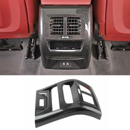 1pc Rear Air Outlet Vent Panel Cover Trim Carbon Fiber ABS for BMW X3 iX3 2022-2023 Car Interior Acc
