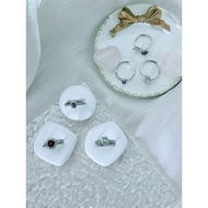 S925 Adjustable Gem Rings